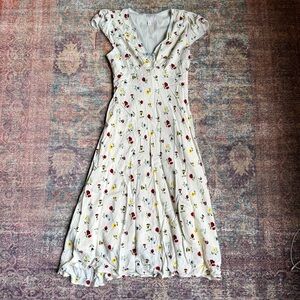 Gap x Doen Floral Midi Dress, sz 6